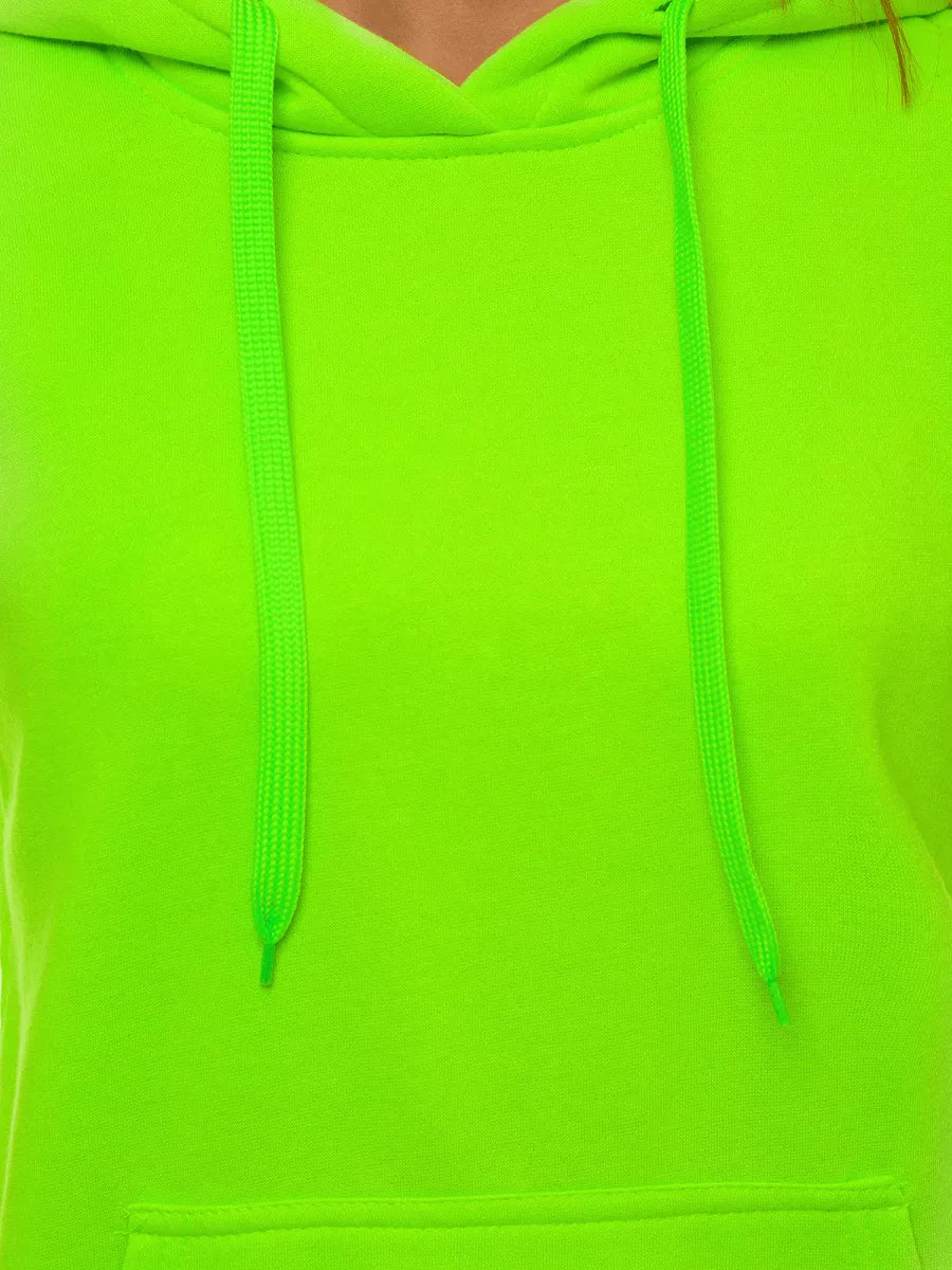 Light green women's sweatshirt with a hood Molin