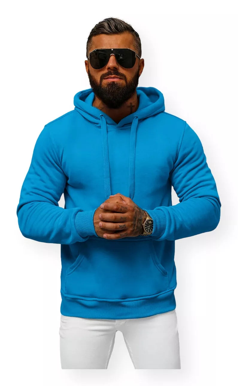 Light blue men's hoodie Buvoli