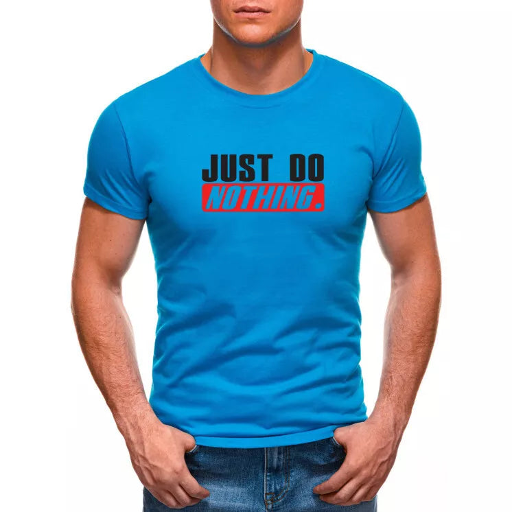 Light blue men's T-shirt Just do nothing