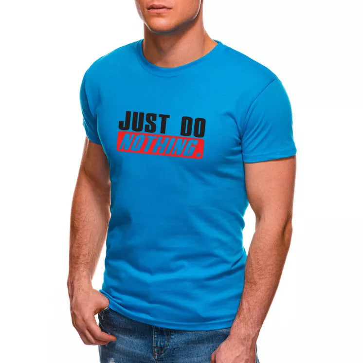 Light blue men's T-shirt Just do nothing