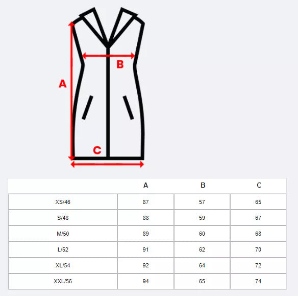 Long black women's vest Potom