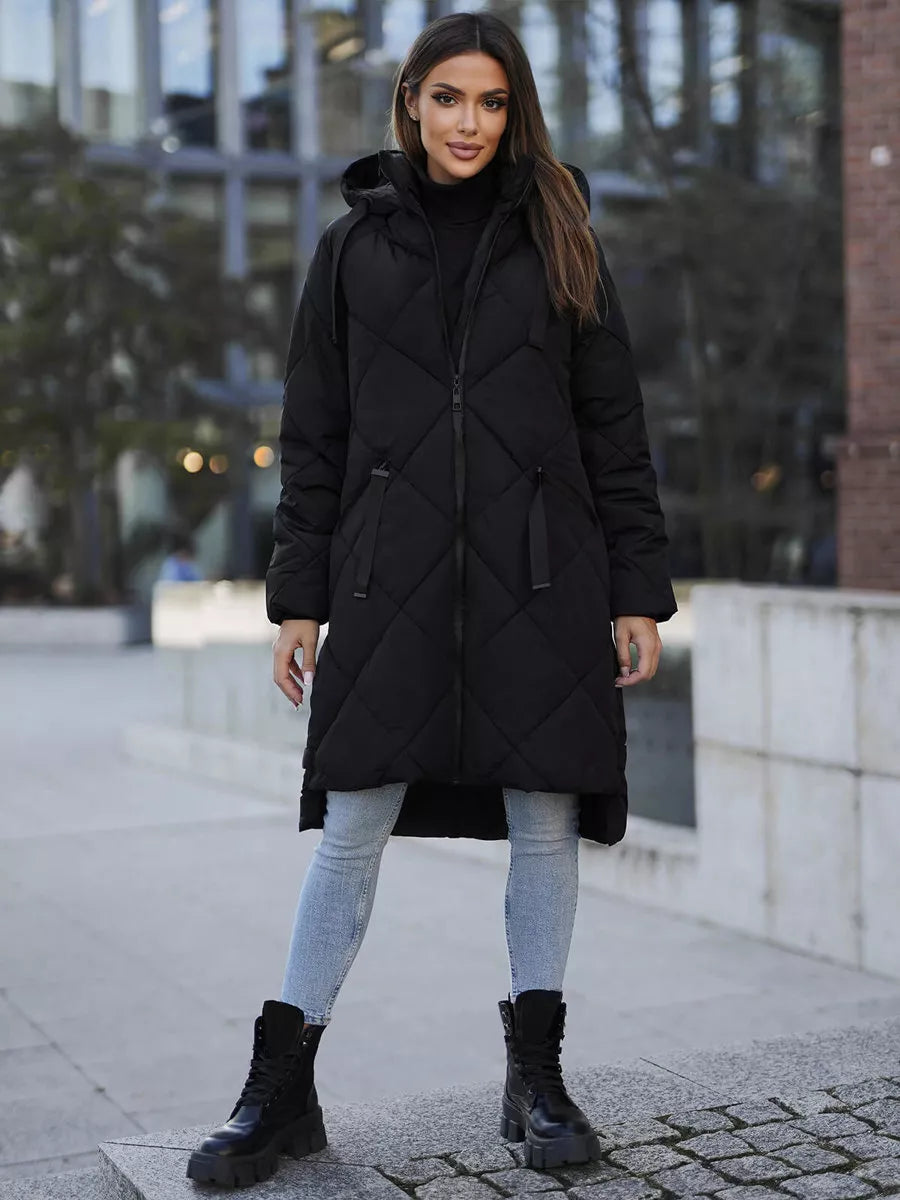 Long black winter jacket Steper