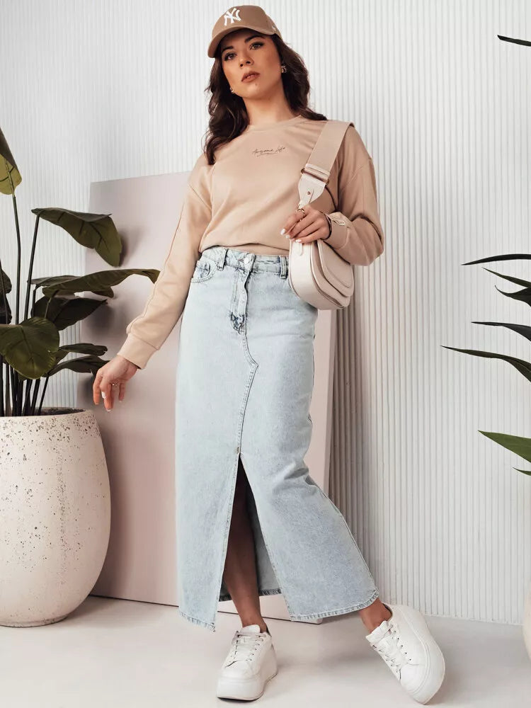 Long denim blue skirt Virton