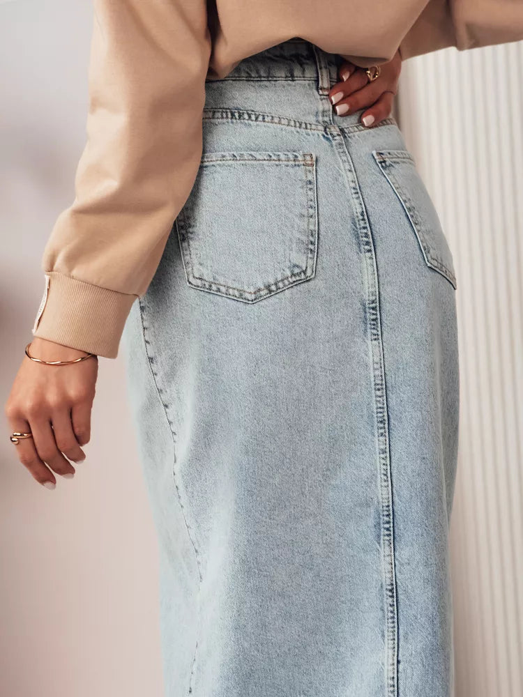 Long denim blue skirt Virton