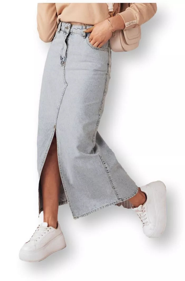 Long denim blue skirt Virton