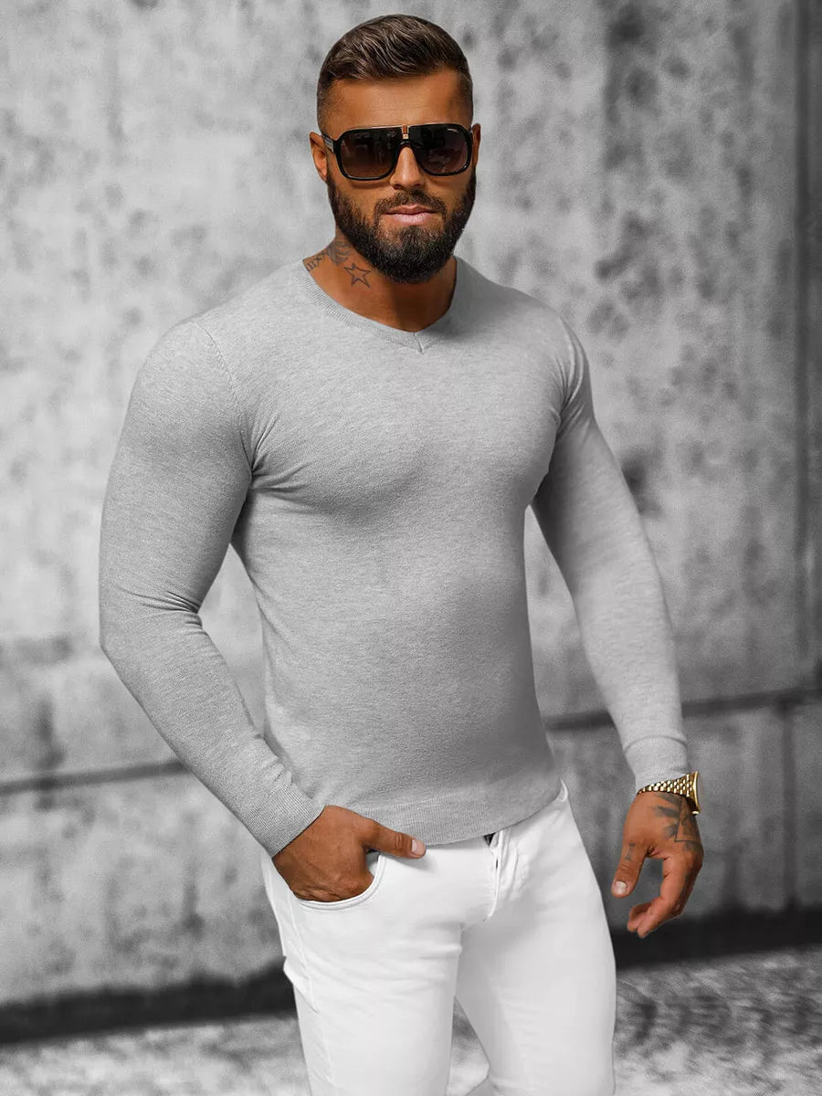 Men's gray sweater Gozil