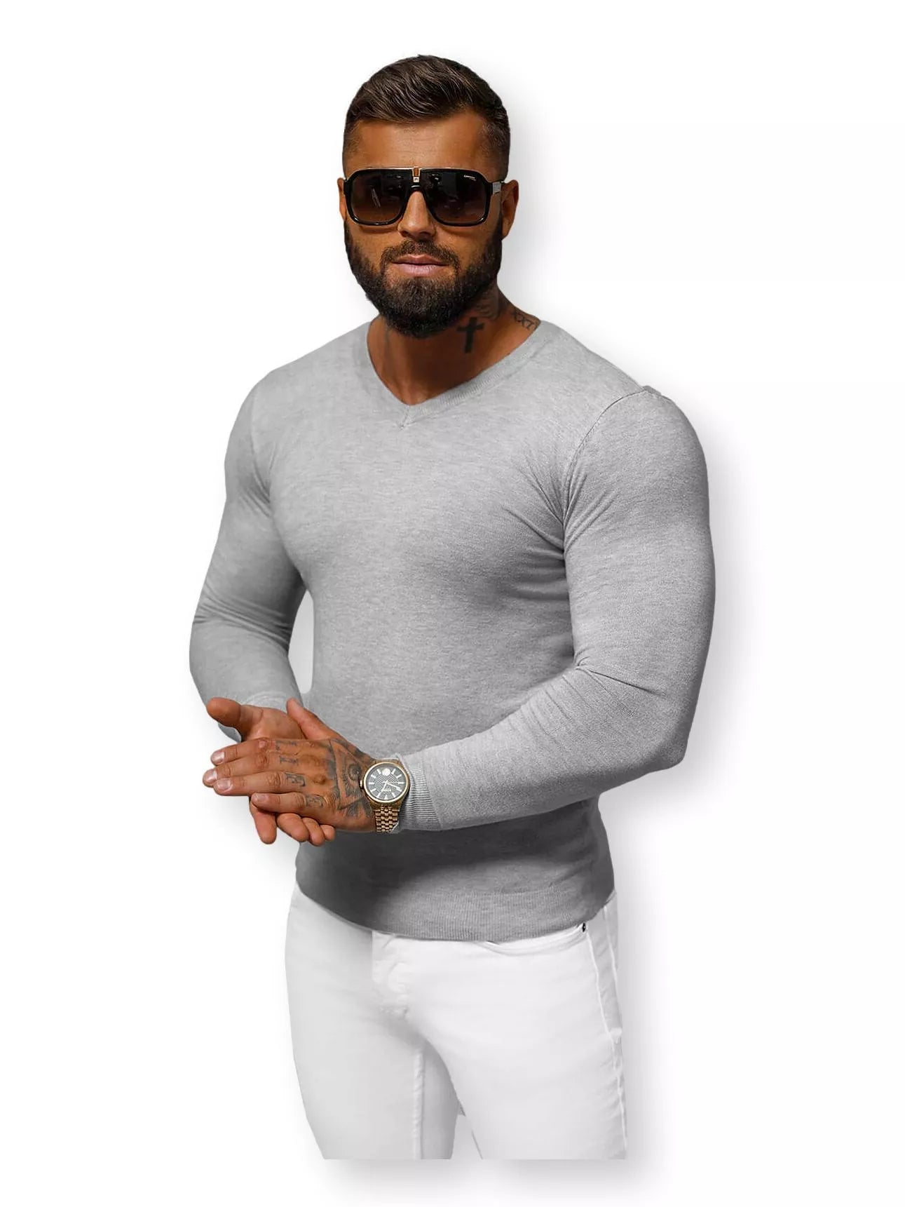 Men's gray sweater Gozil
