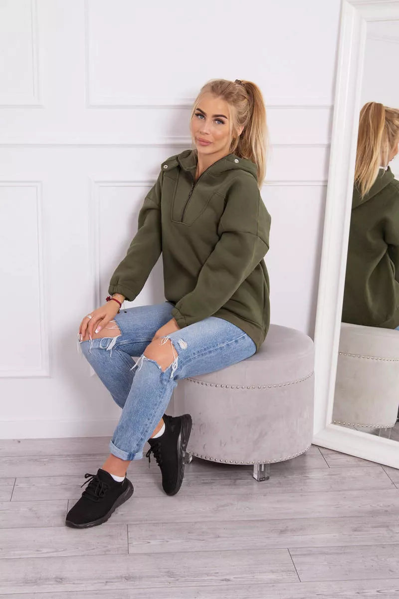 Khaki sweater for women Kesi 