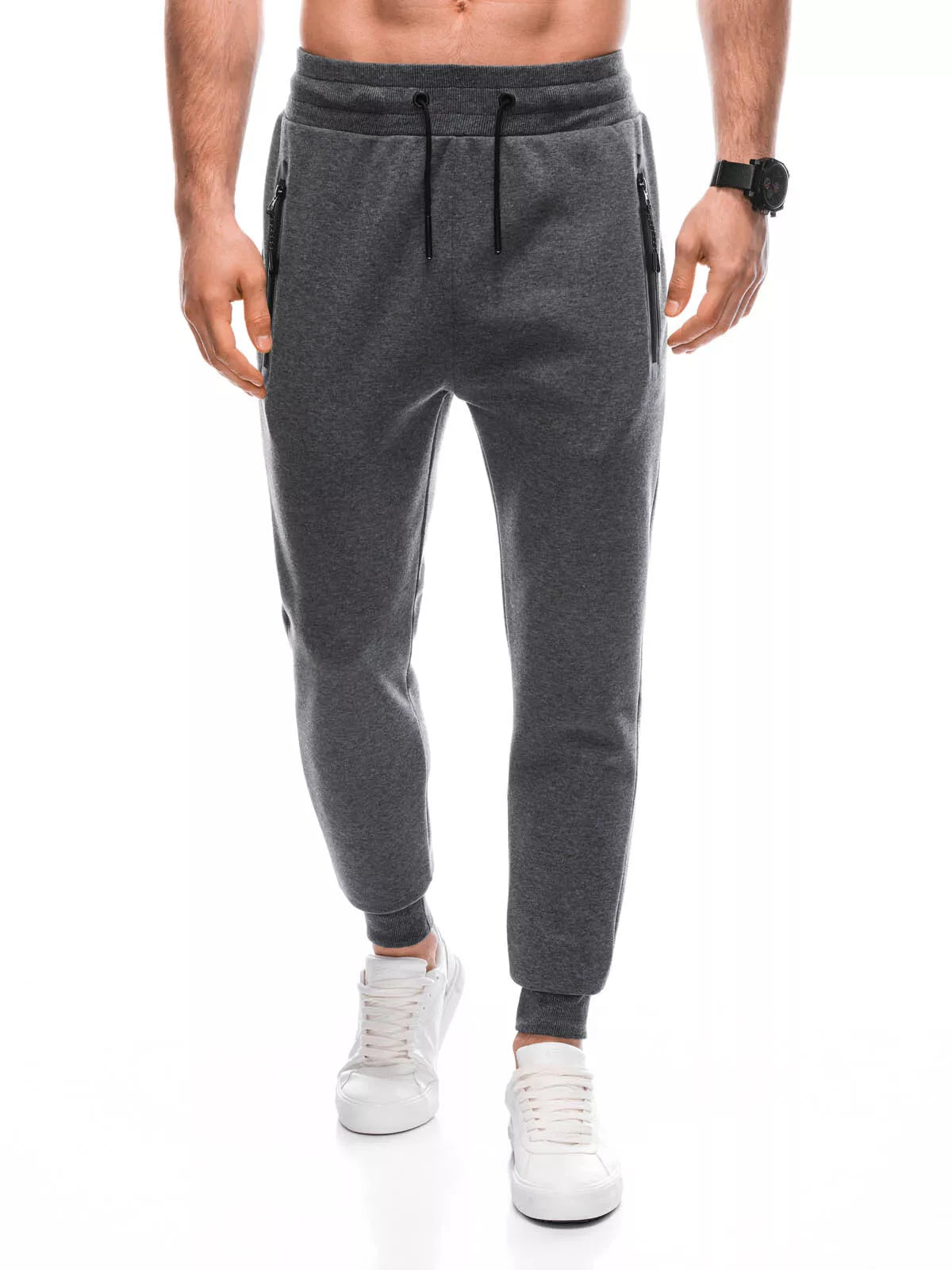 Casual pants dark gray Gin