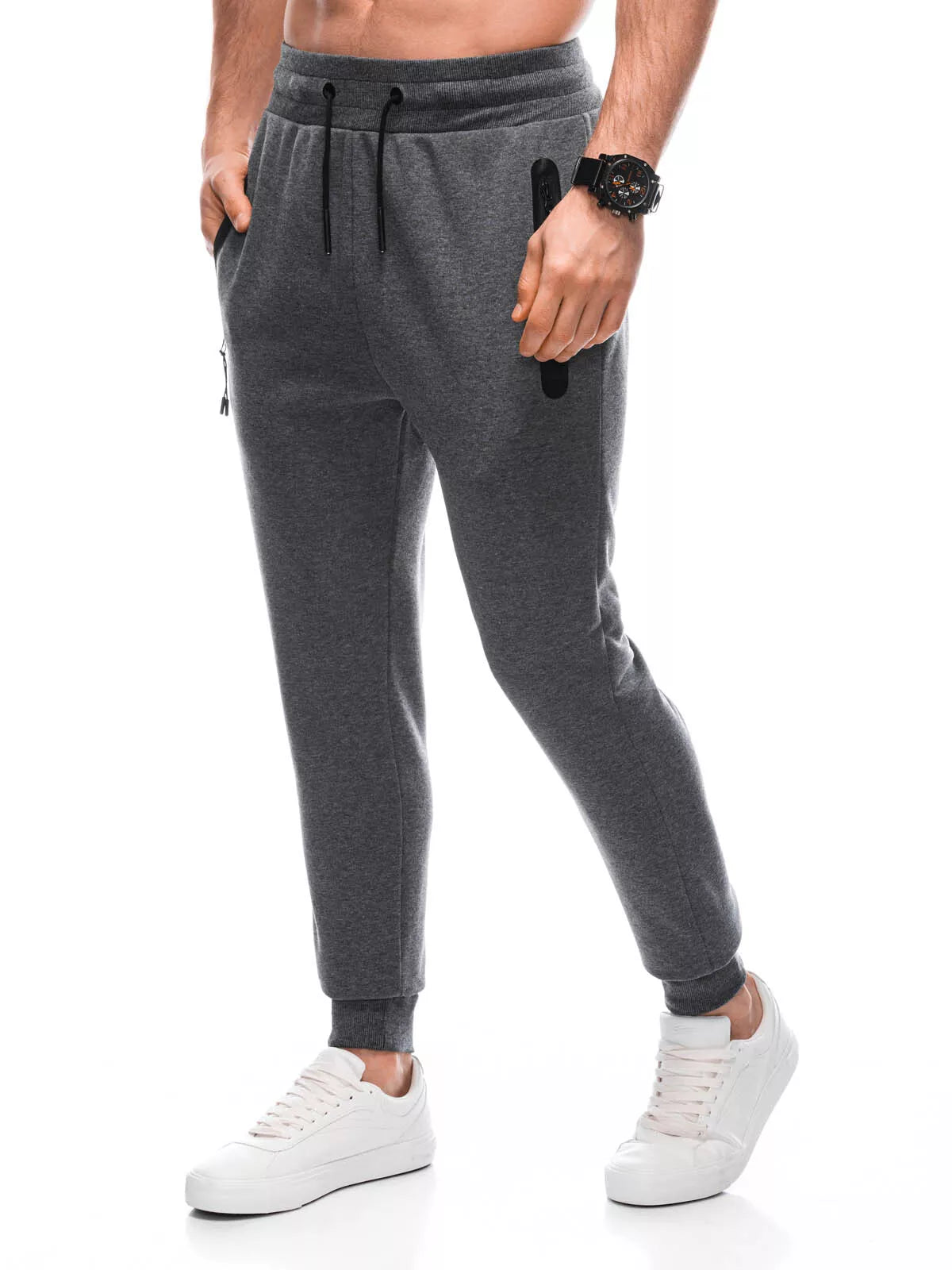 Casual pants dark gray Gin