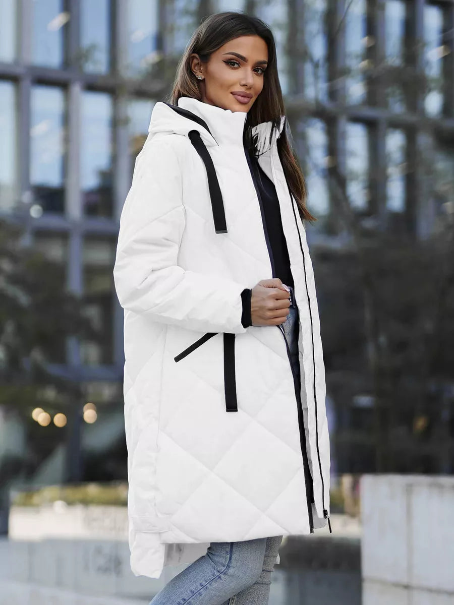 Long white winter jacket Steper