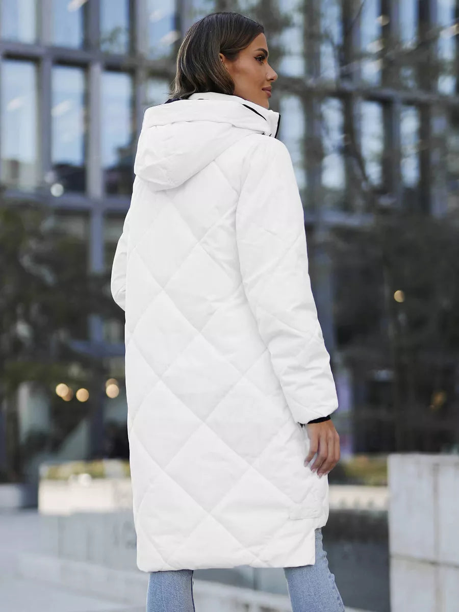 Long white winter jacket Steper