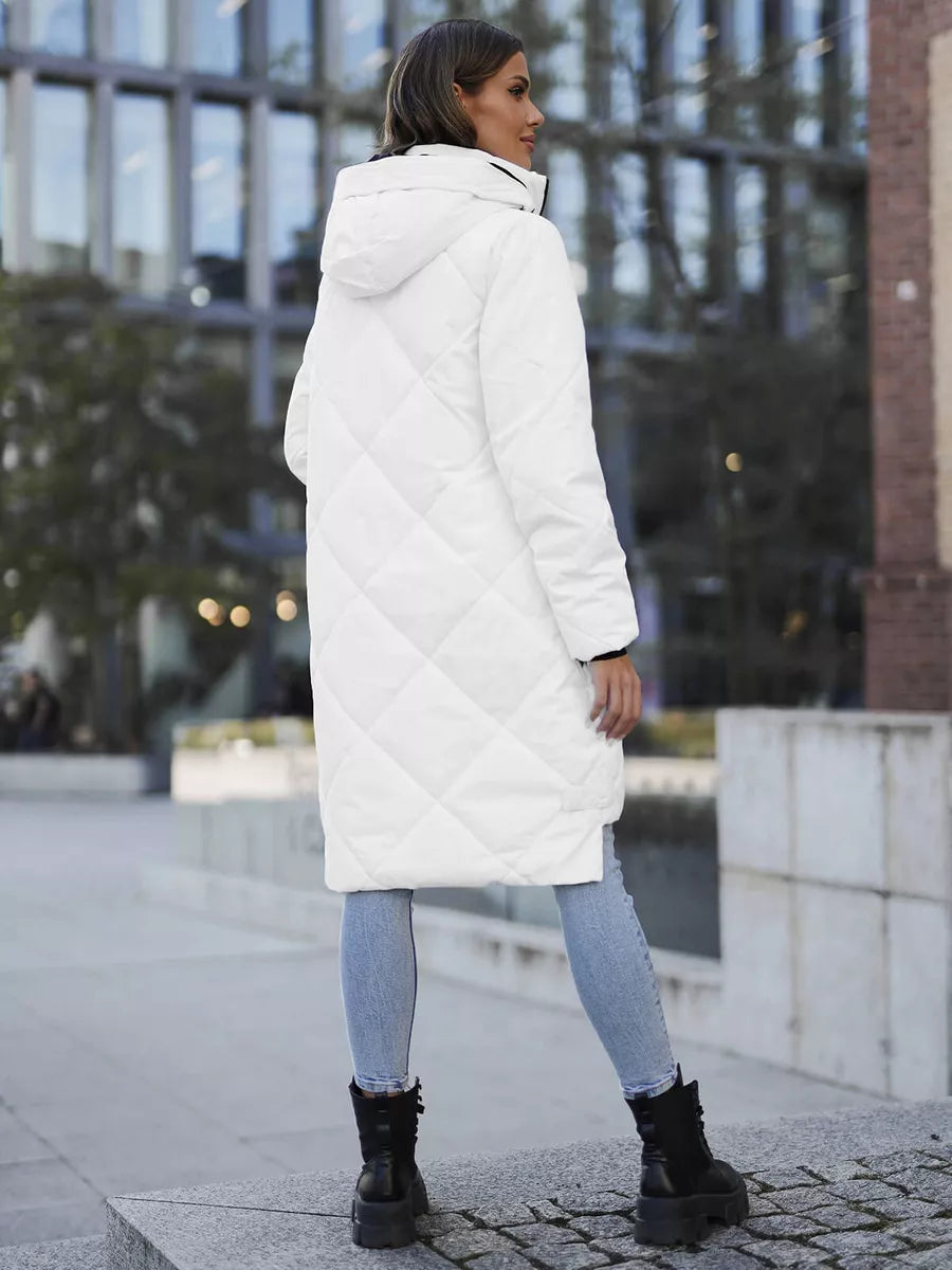 Long white winter jacket Steper
