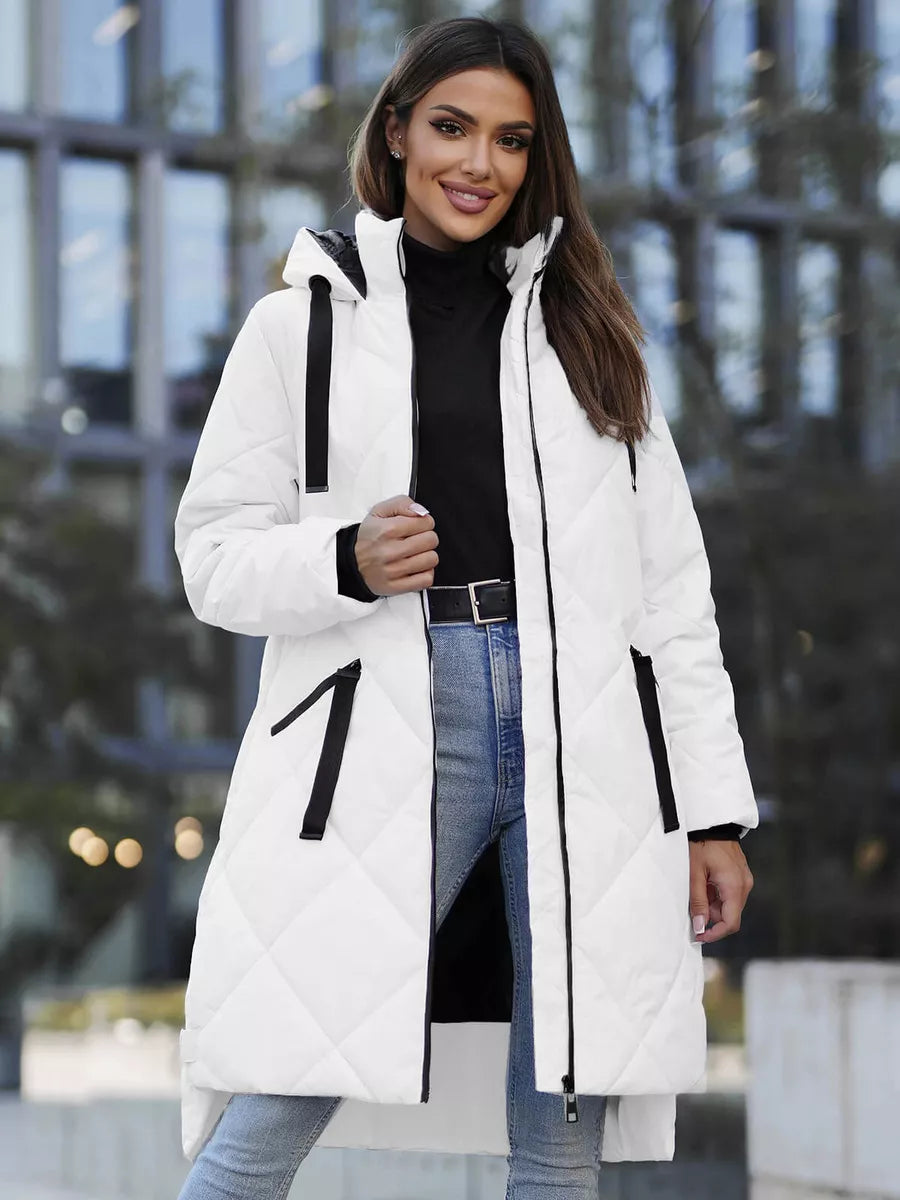Long white winter jacket Steper