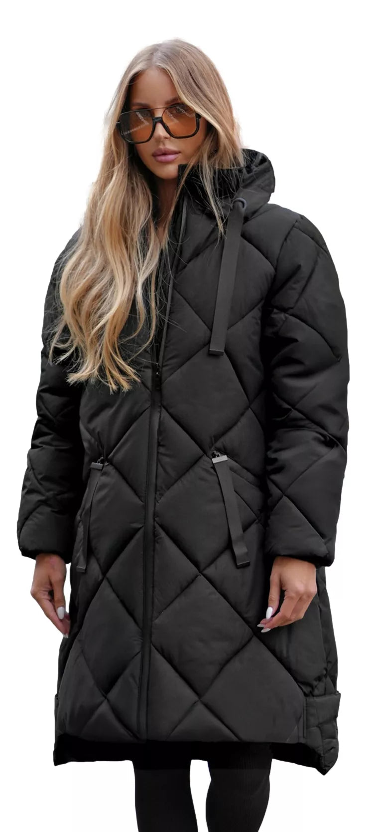 Long black winter jacket Steper