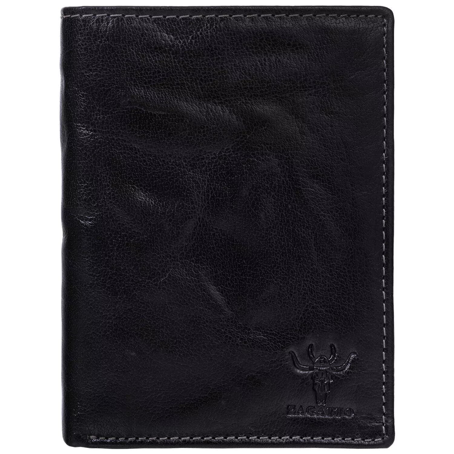 Men's wallet made of genuine leather Timok (black)