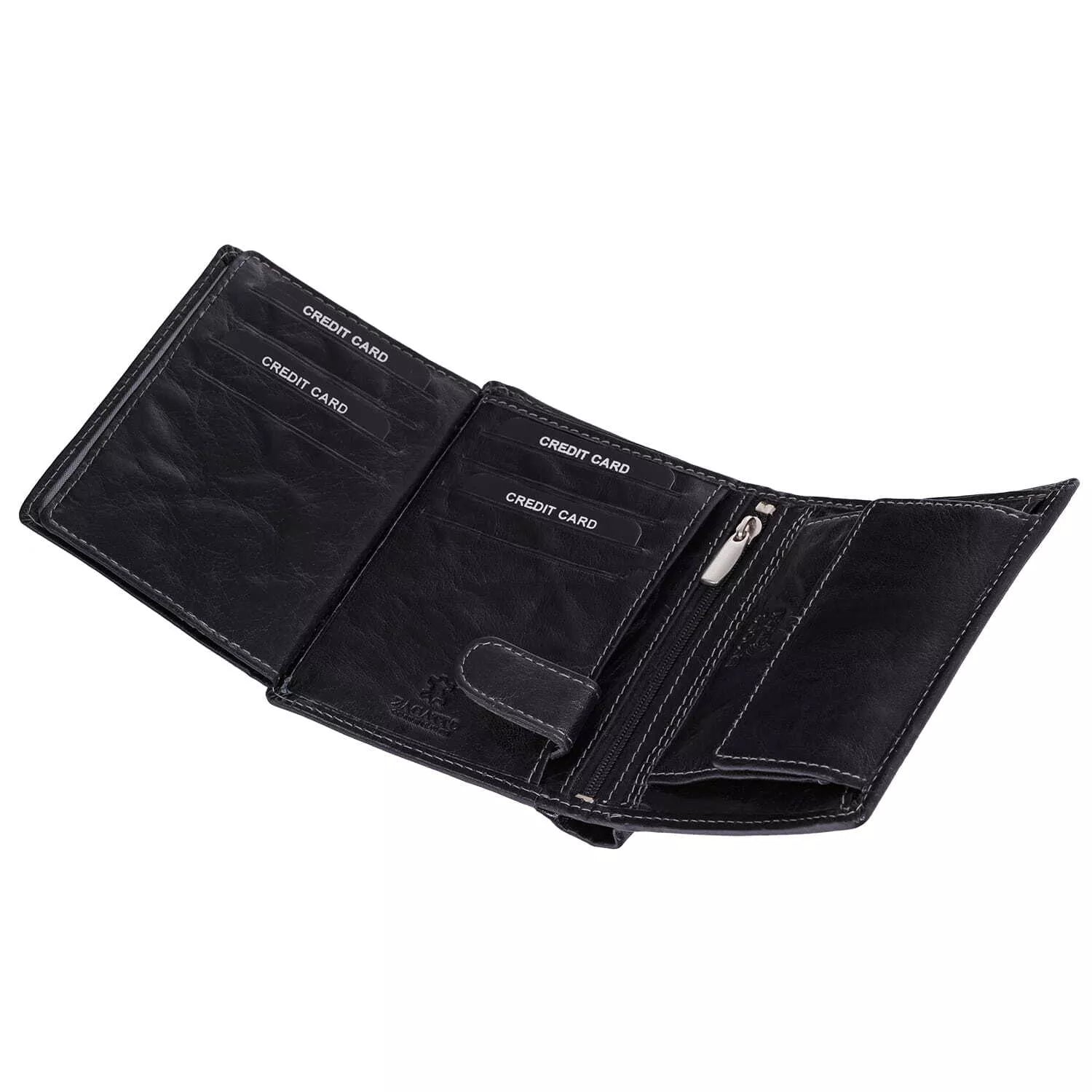Men's wallet made of genuine leather Timok (black)