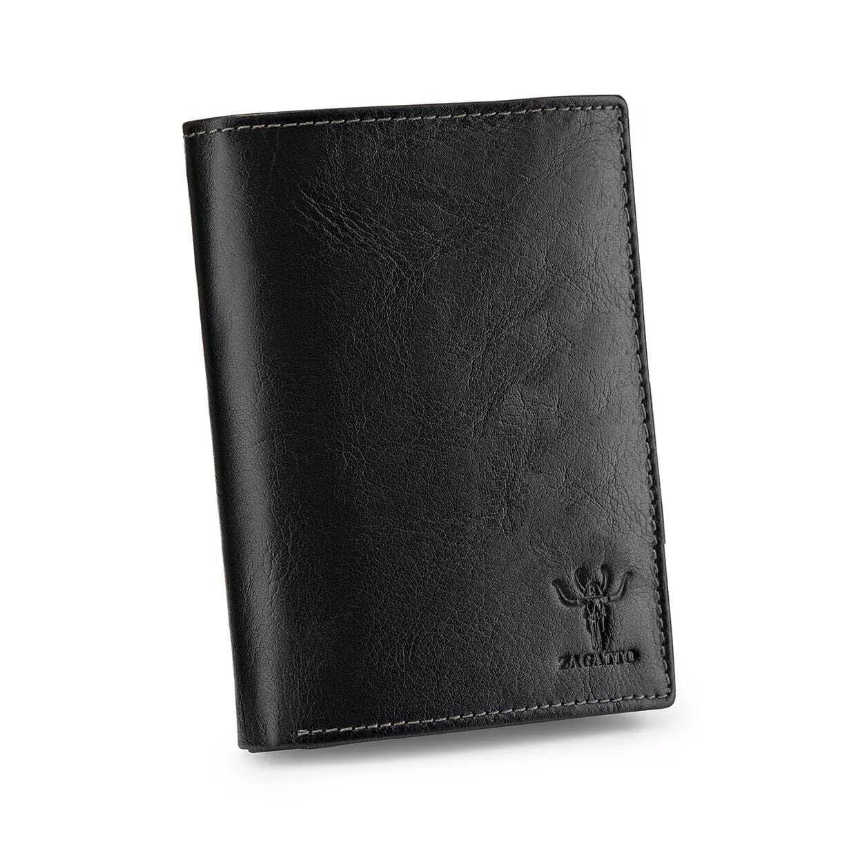 Men's wallet made of genuine leather Timok (black)