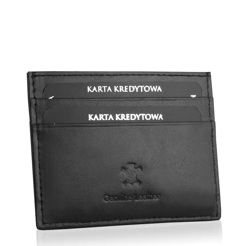 BETLEWSKI® leather credit card case (black) 