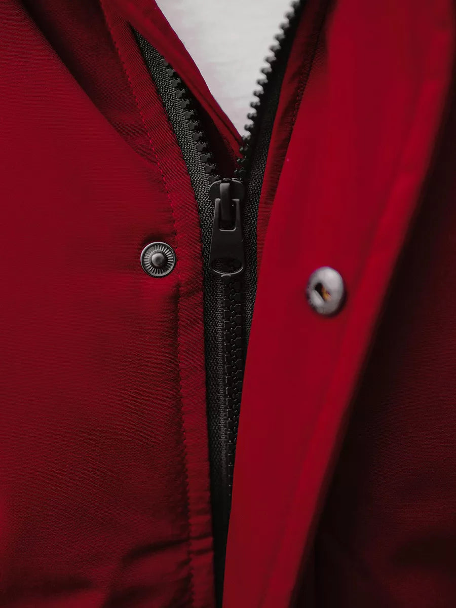 Bomber style winter burgundy men's jacket Lemor