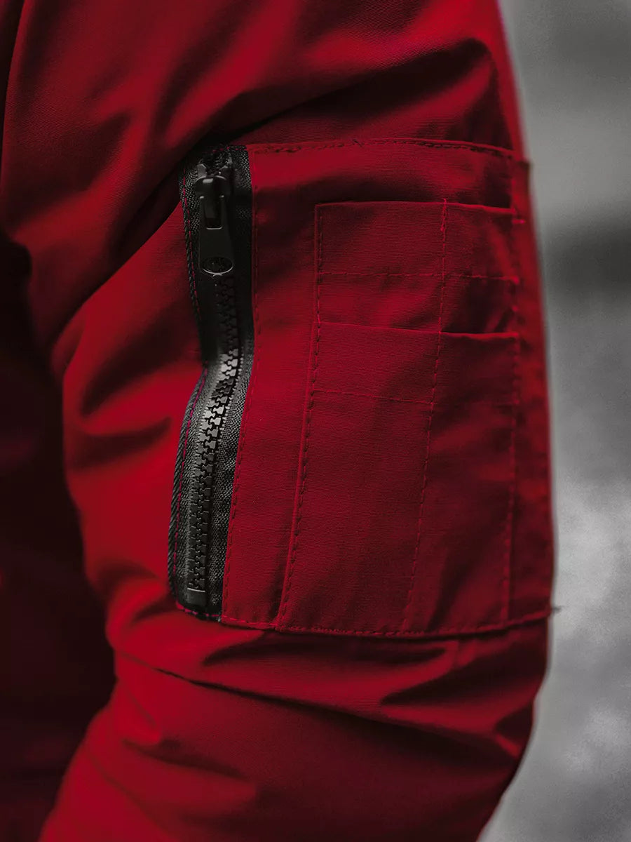 Bomber style winter burgundy men's jacket Lemor