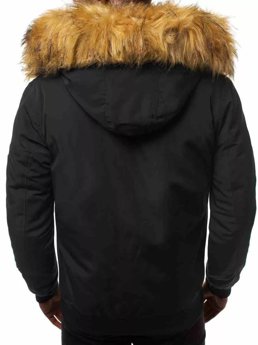 Bomber style winter black men's jacket Lemor