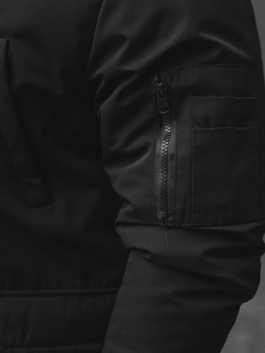 Bomber style winter black men's jacket Lemor