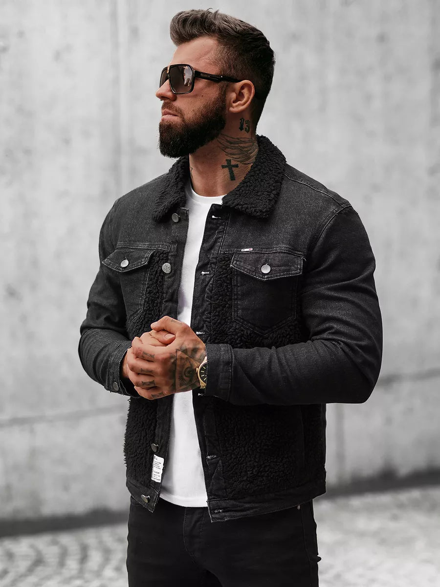 Black denim jacket Biok