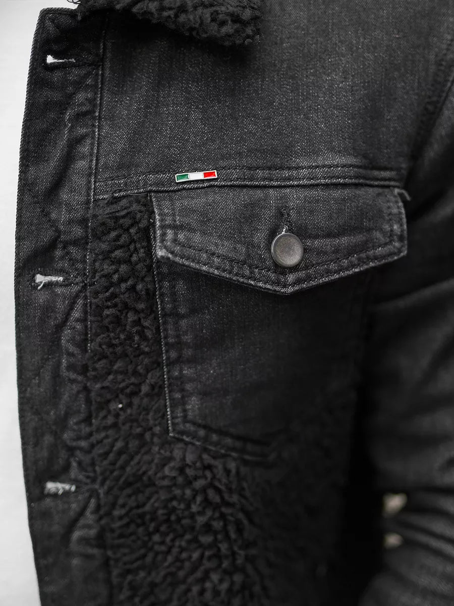 Black denim jacket Biok