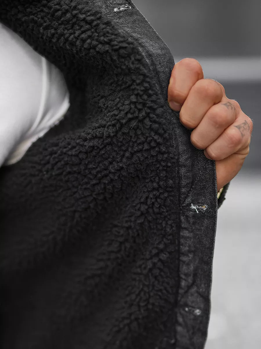 Black denim jacket Biok