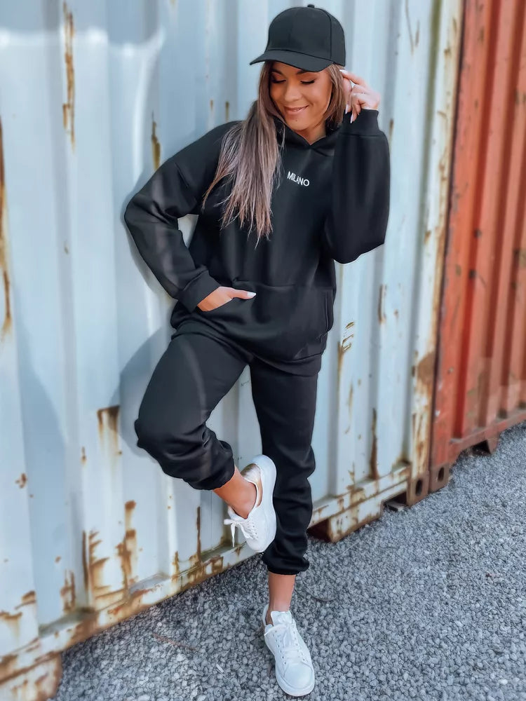 Black women's suit, Milan.