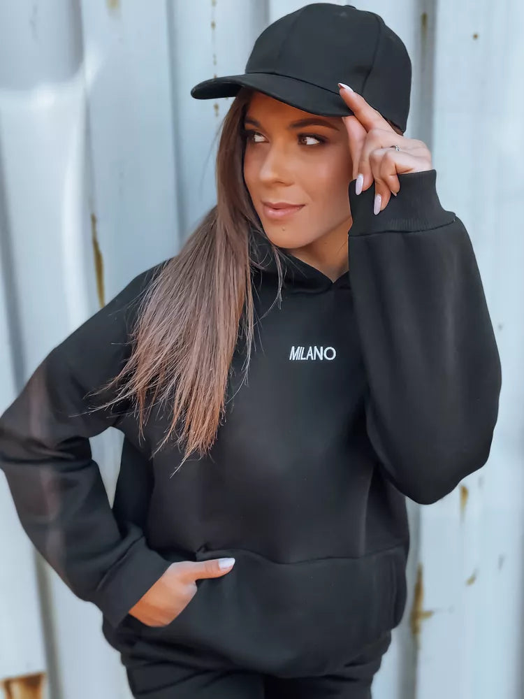 Black women's suit, Milan.