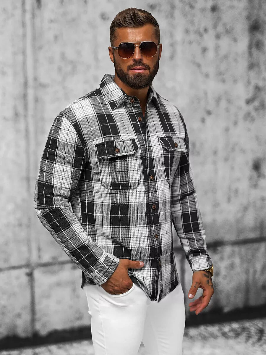 Black flannel shirt Nater