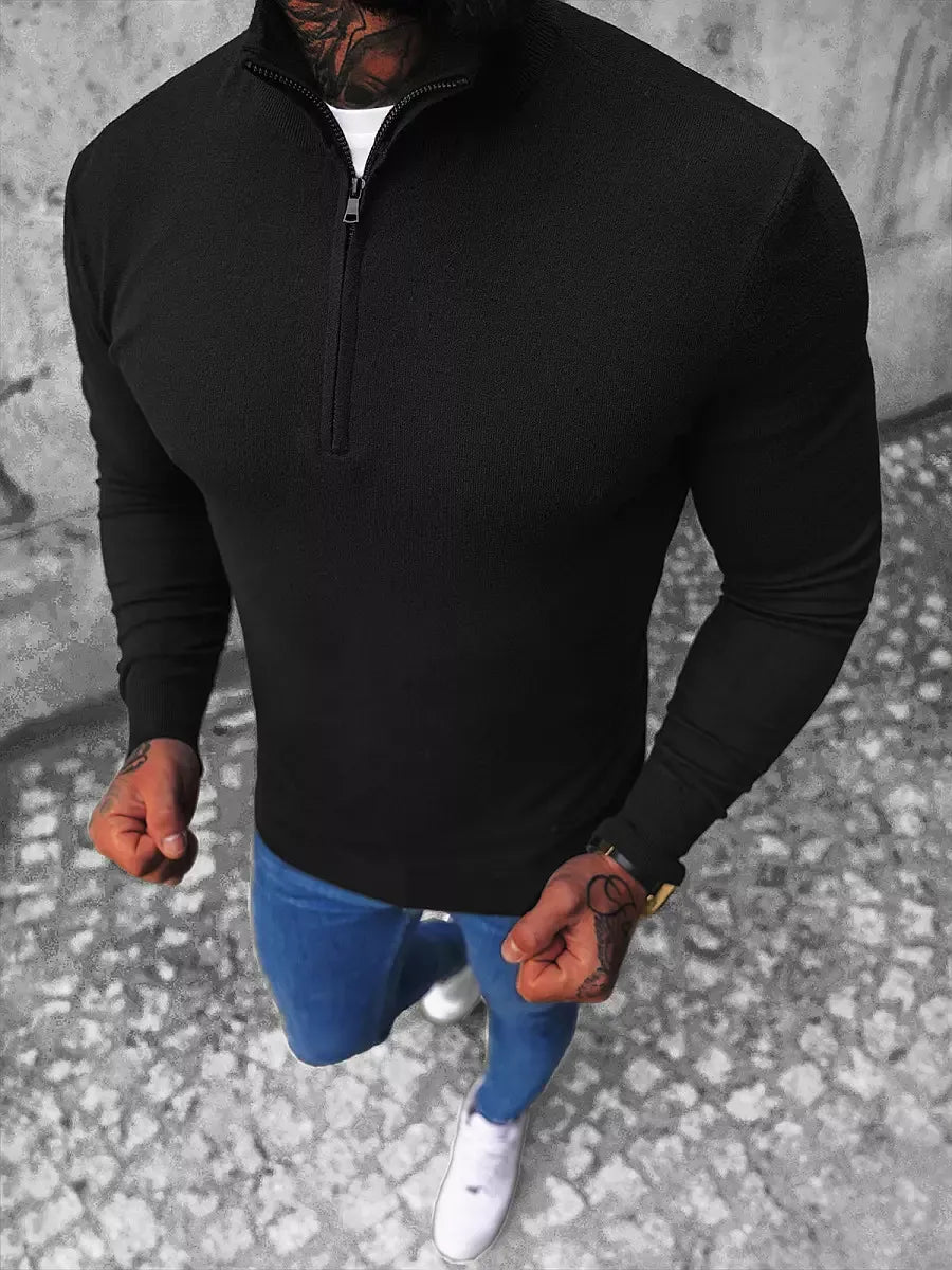 Black half-zip sweater Makar