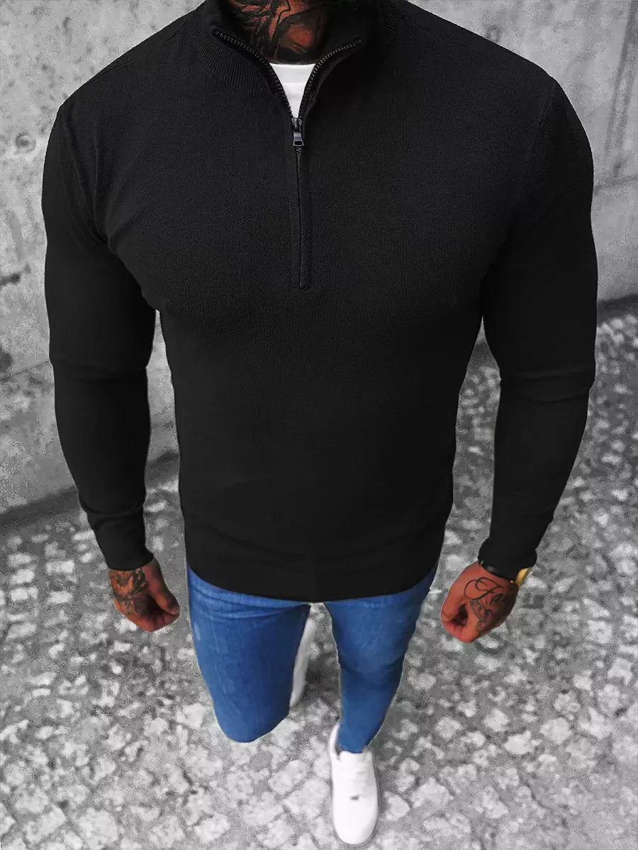 Black half-zip sweater Makar