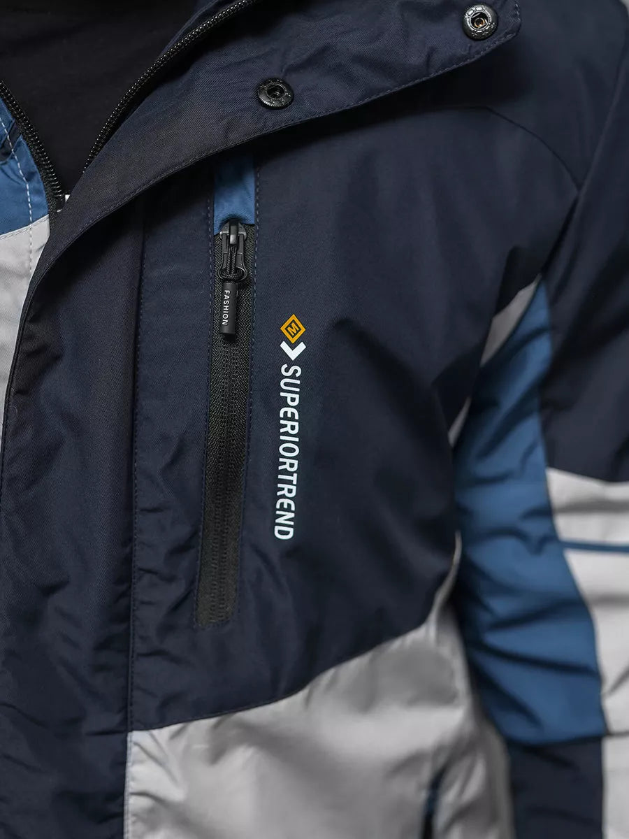 Grey - navy blue jacket Reker