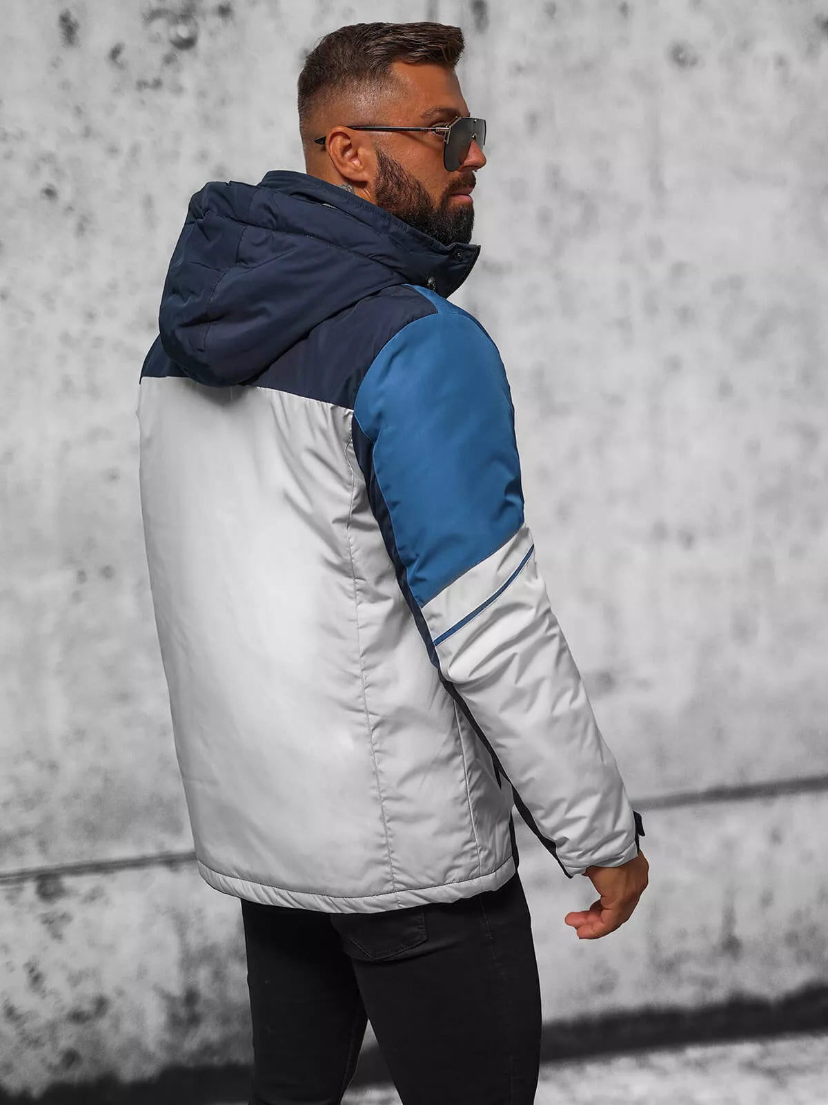 Grey - navy blue jacket Reker