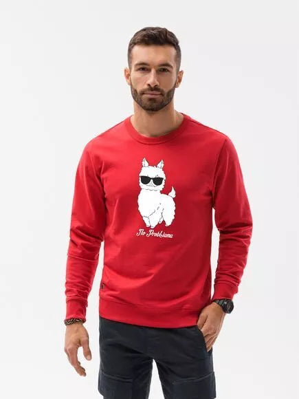 Red sweater No ProbLlama 