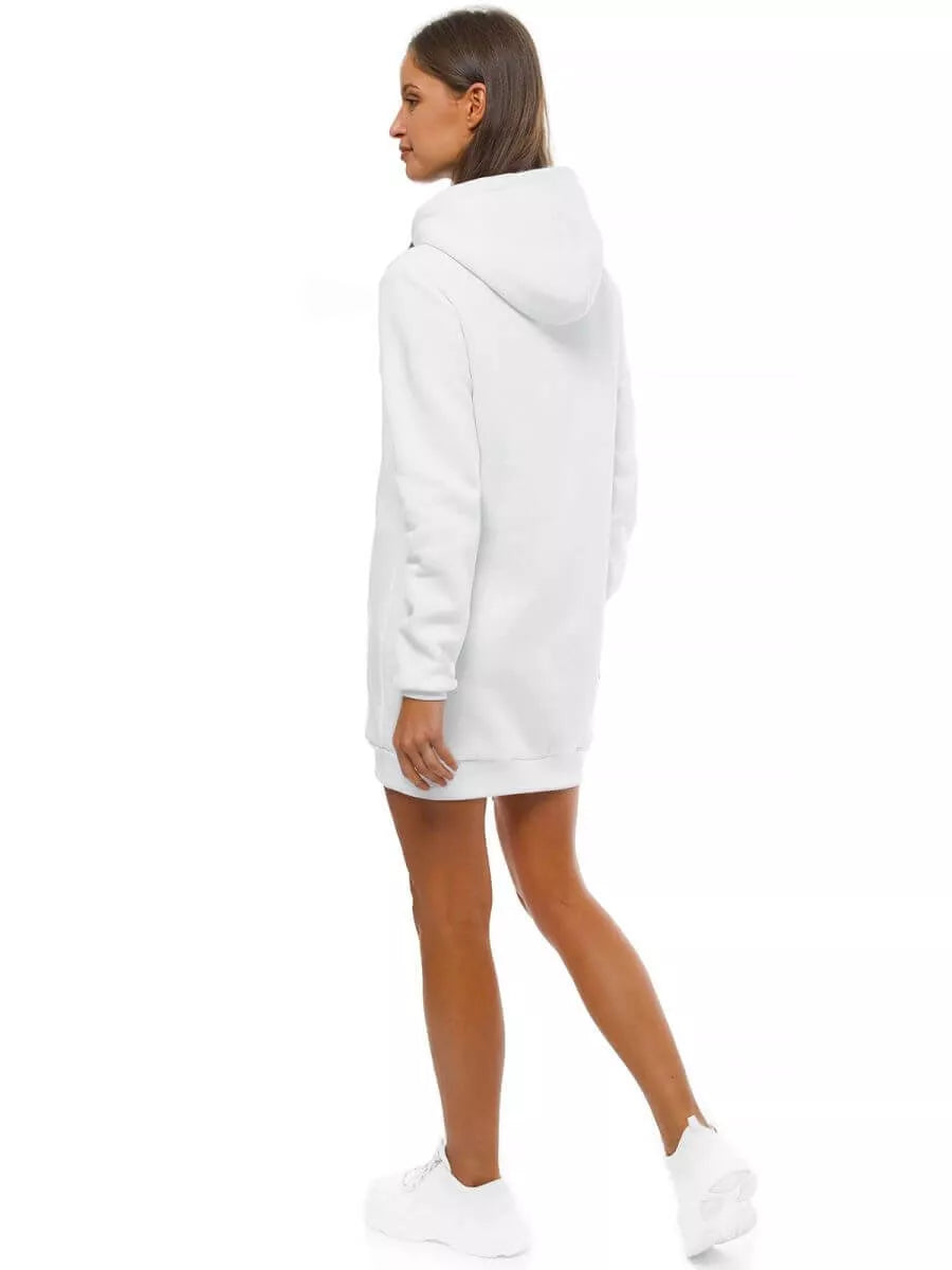 Women's white dress with hood Megan
