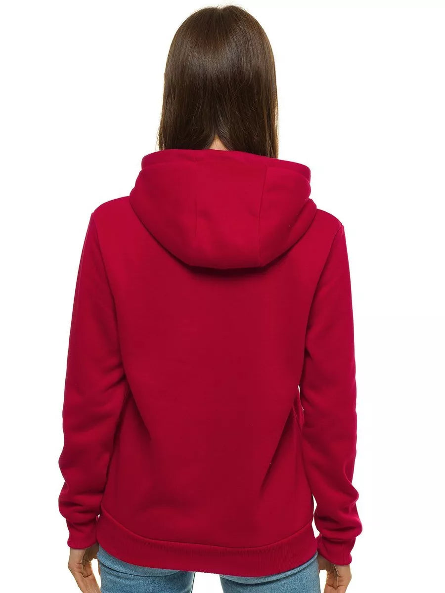 Burgundy women's hoodie Molin