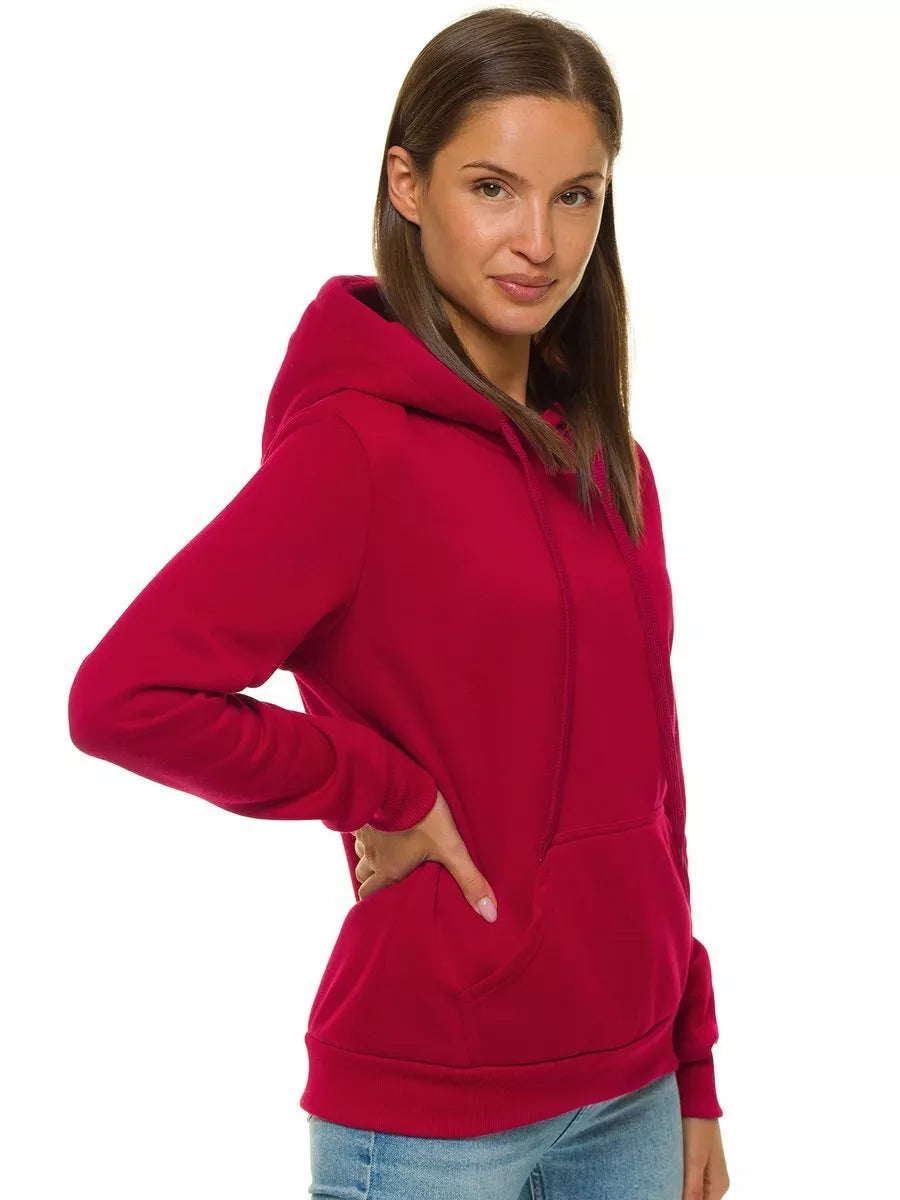 Burgundy women's hoodie Molin