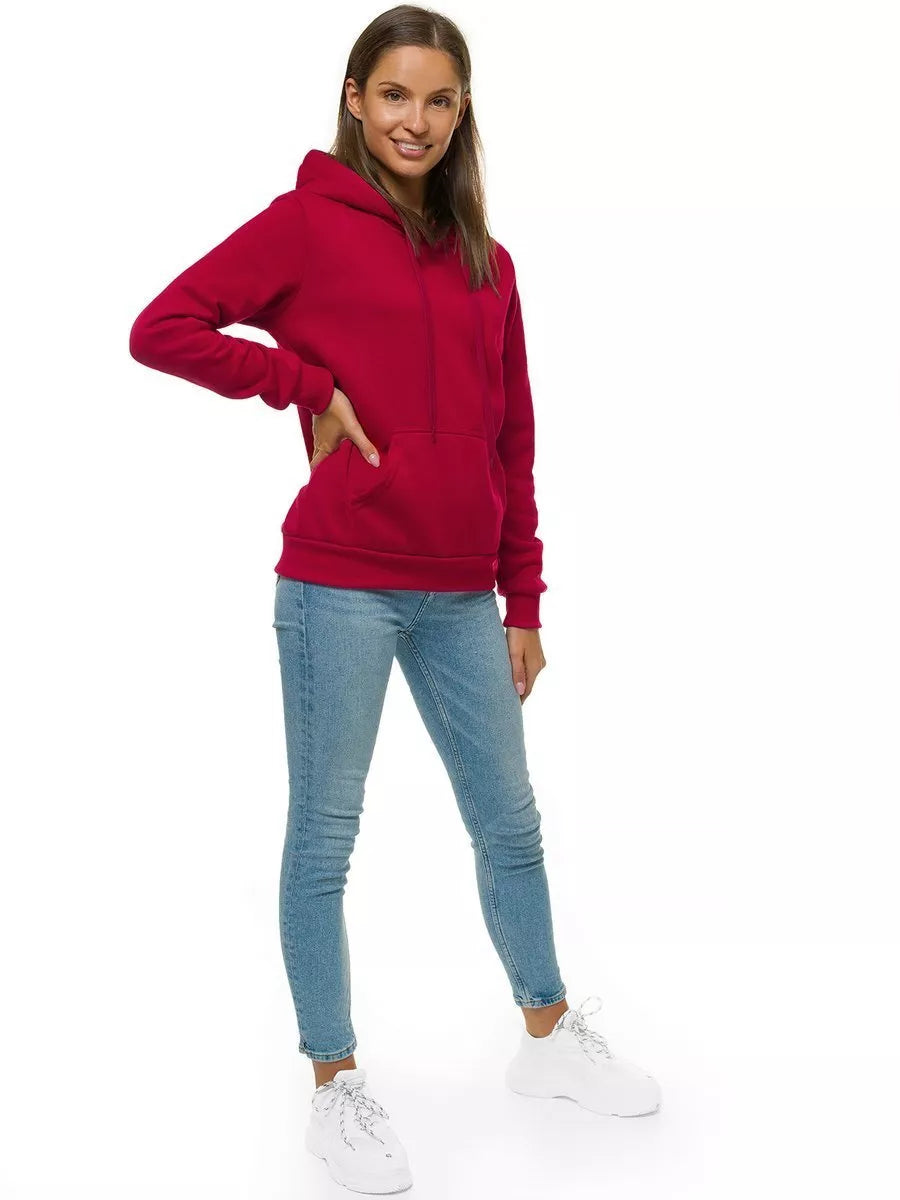 Burgundy women's hoodie Molin