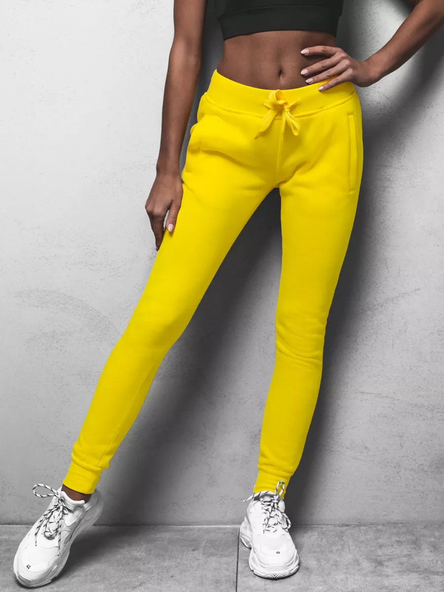 Women's yellow casual pants Flor