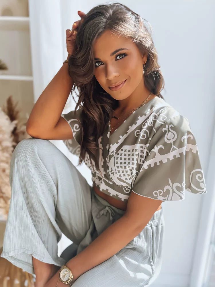 Women's top khaki Aster