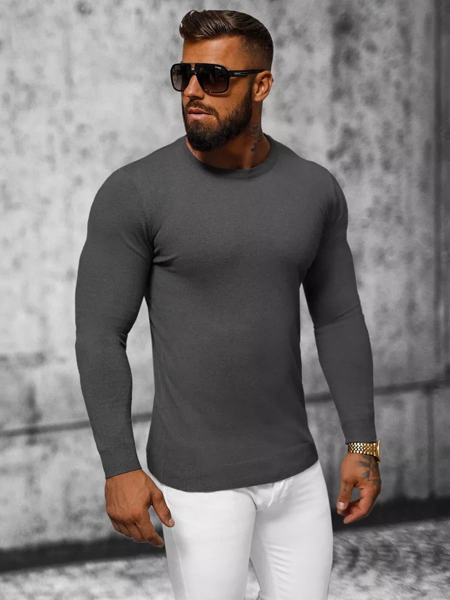 Dark gray sweater for men Zadal