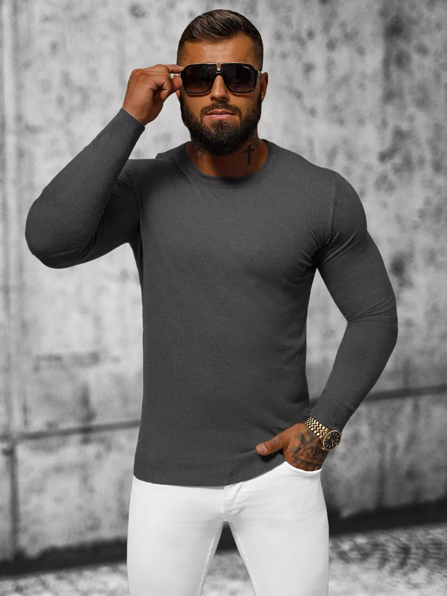 Dark gray sweater for men Zadal