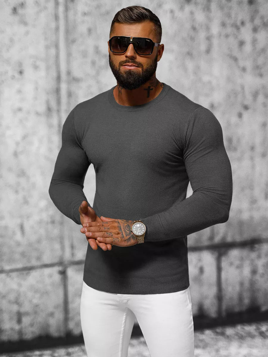 Dark gray sweater for men Zadal