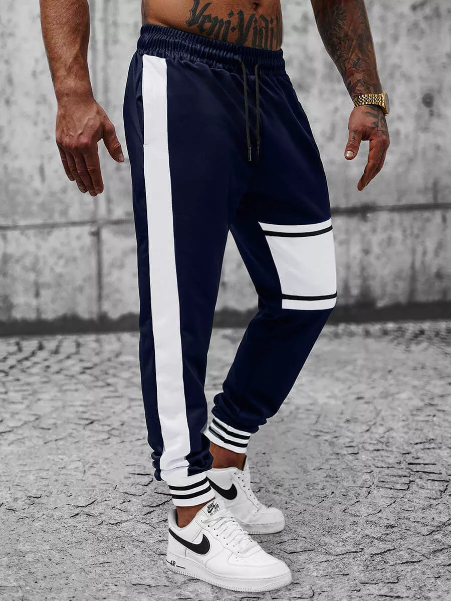 Dark blue casual pants for men Bomet