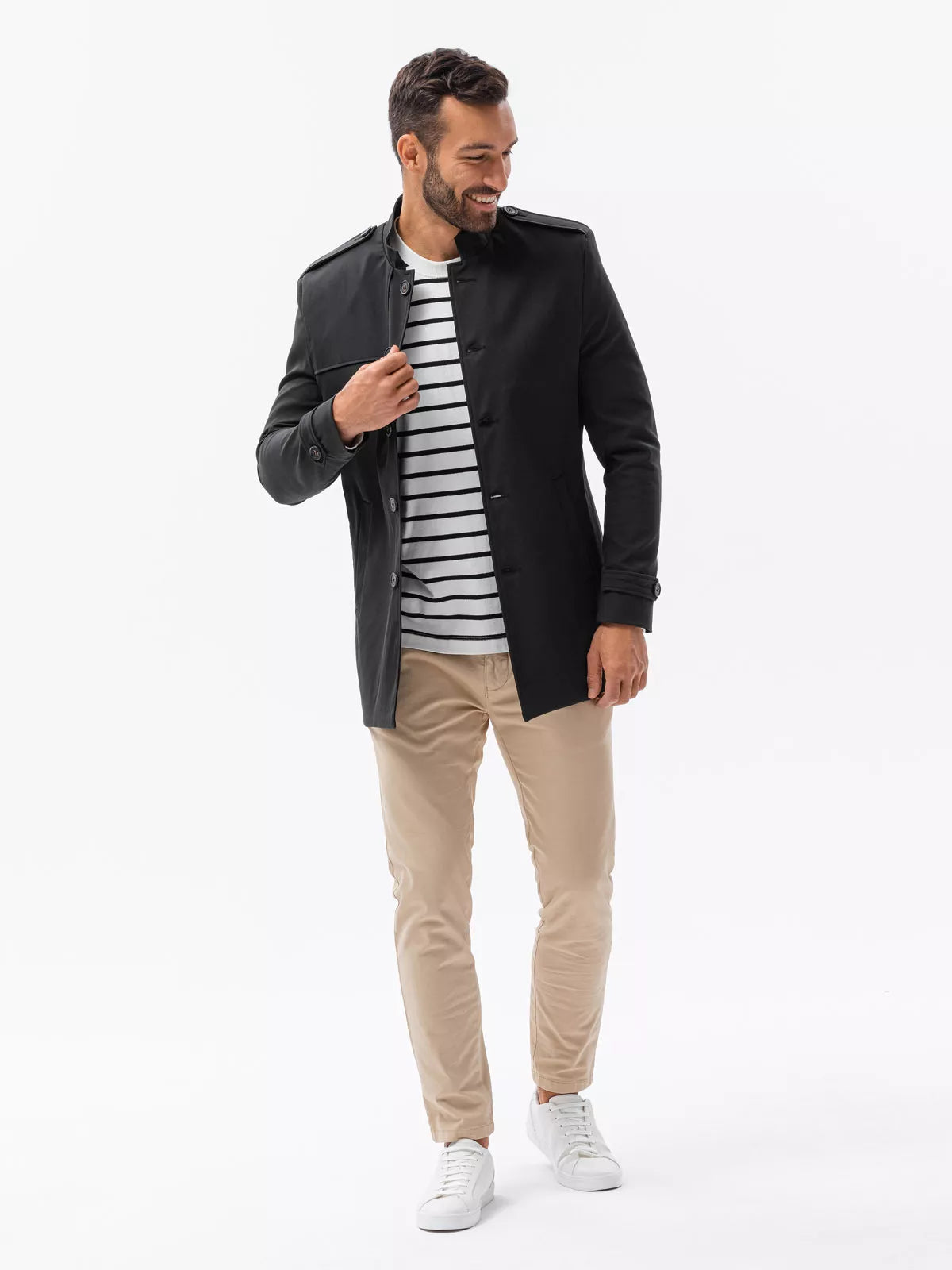 Men's black coat Dala 