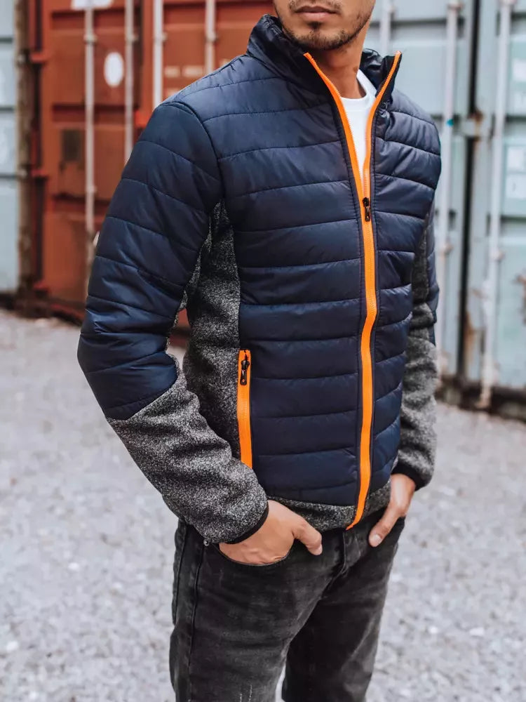 Men's dark blue jacket with orange details Karen